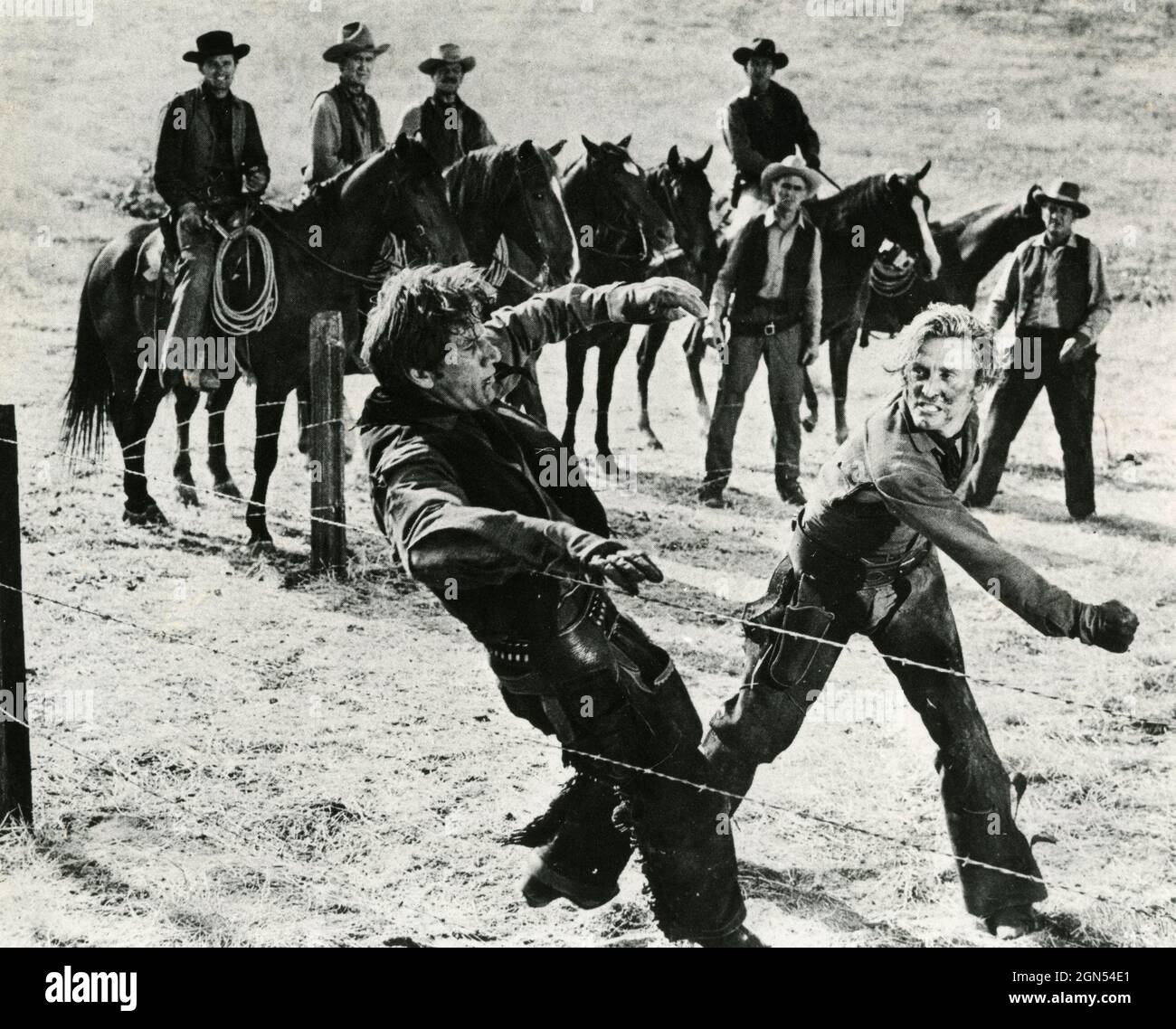 L'acteur américain Kirk Douglas dans le film Man Without a Star, 1955 Banque D'Images