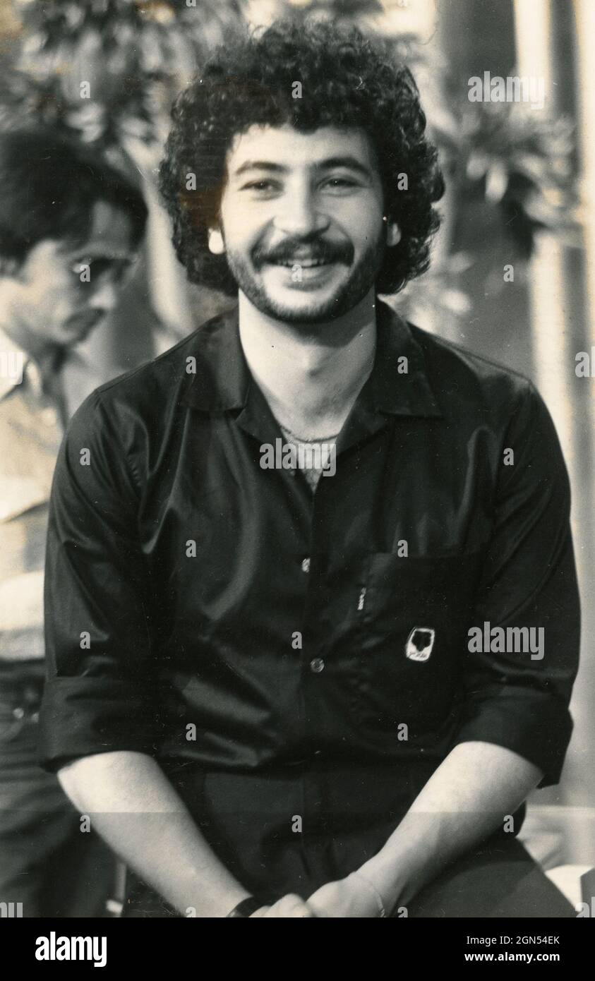 Acteur vocal italien Massimo Giuliani, années 1980 Banque D'Images
