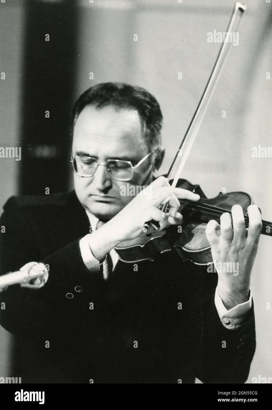 Le violoniste italien Salvatore Accardo, années 1980 Banque D'Images