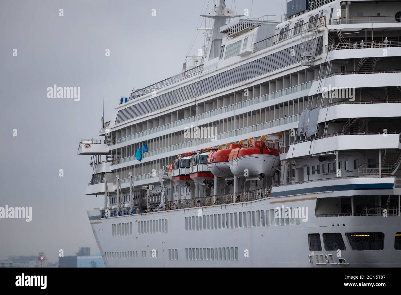 Life Boat sur le paquebot de croisière Banque D'Images