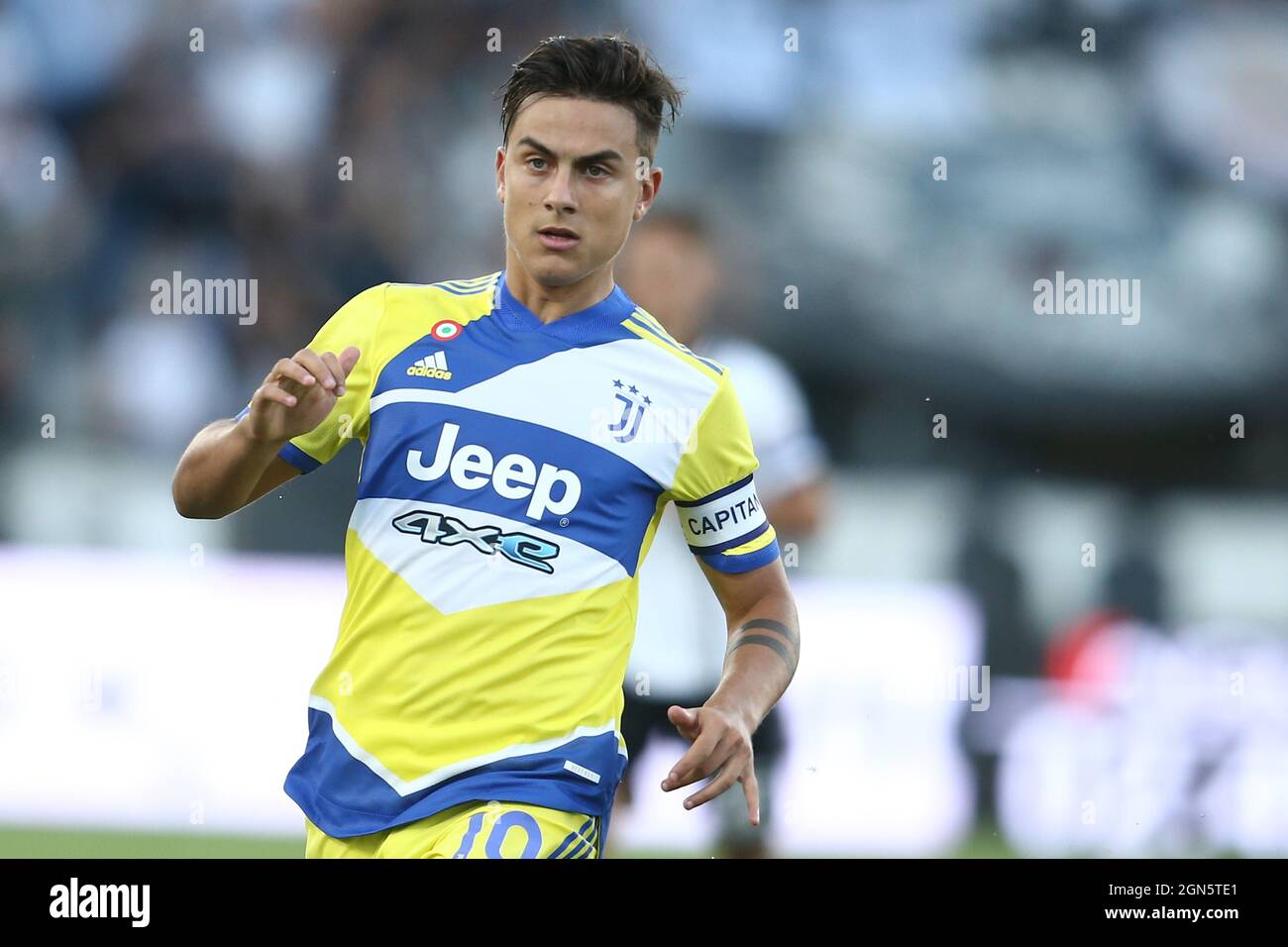 Paulo Dybala, l'avant argentin de Juventus, lors de la série Un match de football entre Spezia et Juventus au stade Alberto Picco, la Spezia, Italie, le 22 2021 septembre. Banque D'Images