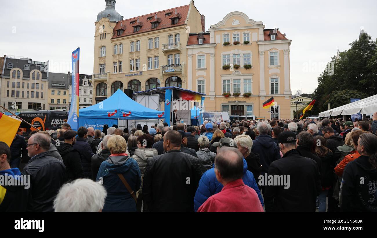 Kärnten der Afd auf dem Marienplatz. Görlitz, 22.09.2021 Banque D'Images