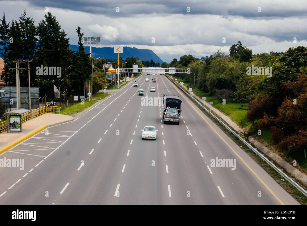 autoroute du nord à la périphérie de Bogotá dans la municipalité de Chía Cundinamraca Banque D'Images