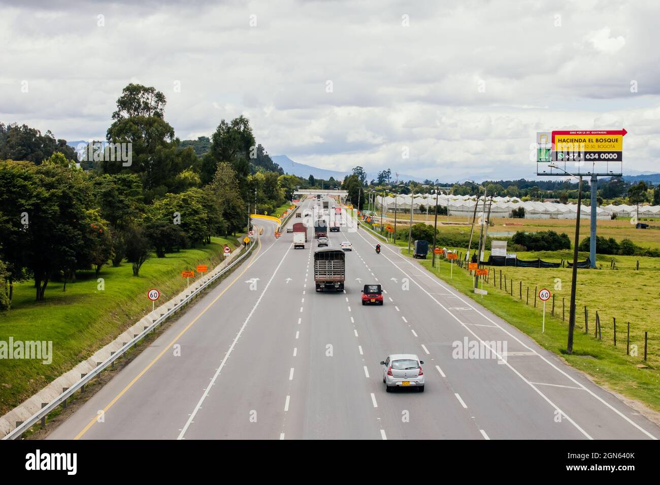 autoroute du nord à la périphérie de Bogotá dans la municipalité de Chía Cundinamraca Banque D'Images