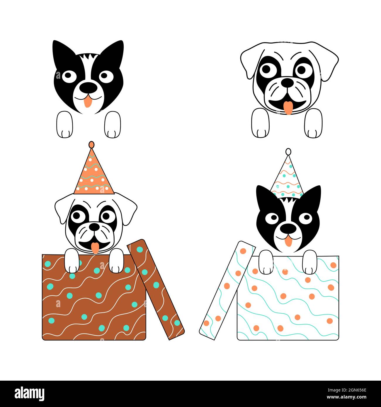 Tete De Chat Et De Chien Tete De Chaton Et De Chiot Truand Contour Et Decoupe De L Oedle Tete Et Patte Dessinees A La Main Pour Animaux De Compagnie Ou Abri Pour Tete De Chat Et De Chien Tete De Chaton Et De Chiot Truand Contour Et Decoupe De L Oedle Tete Et Patte Dessinees A La Main Pour Animaux De Compagnie Ou Abri Pour