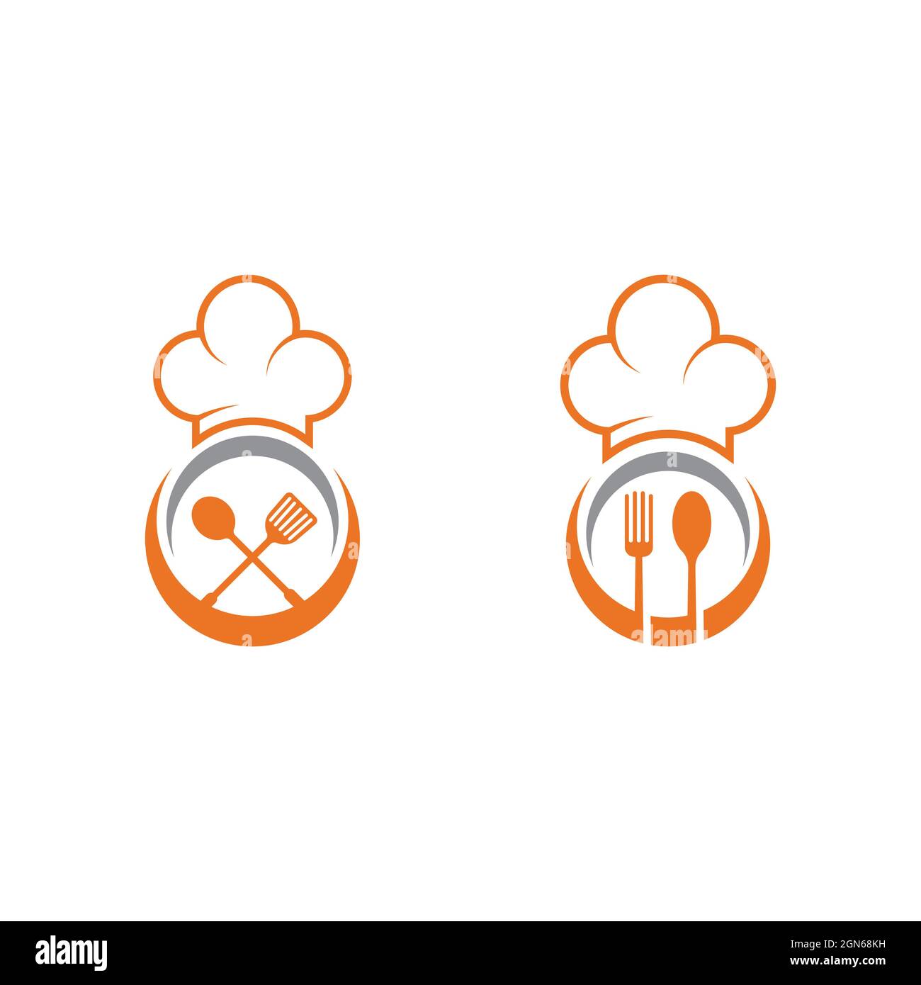 Chef hat modèle logo vector illustration Banque D'Images