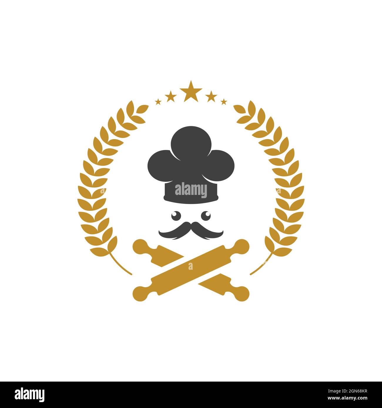 Chef hat modèle logo vector illustration Banque D'Images