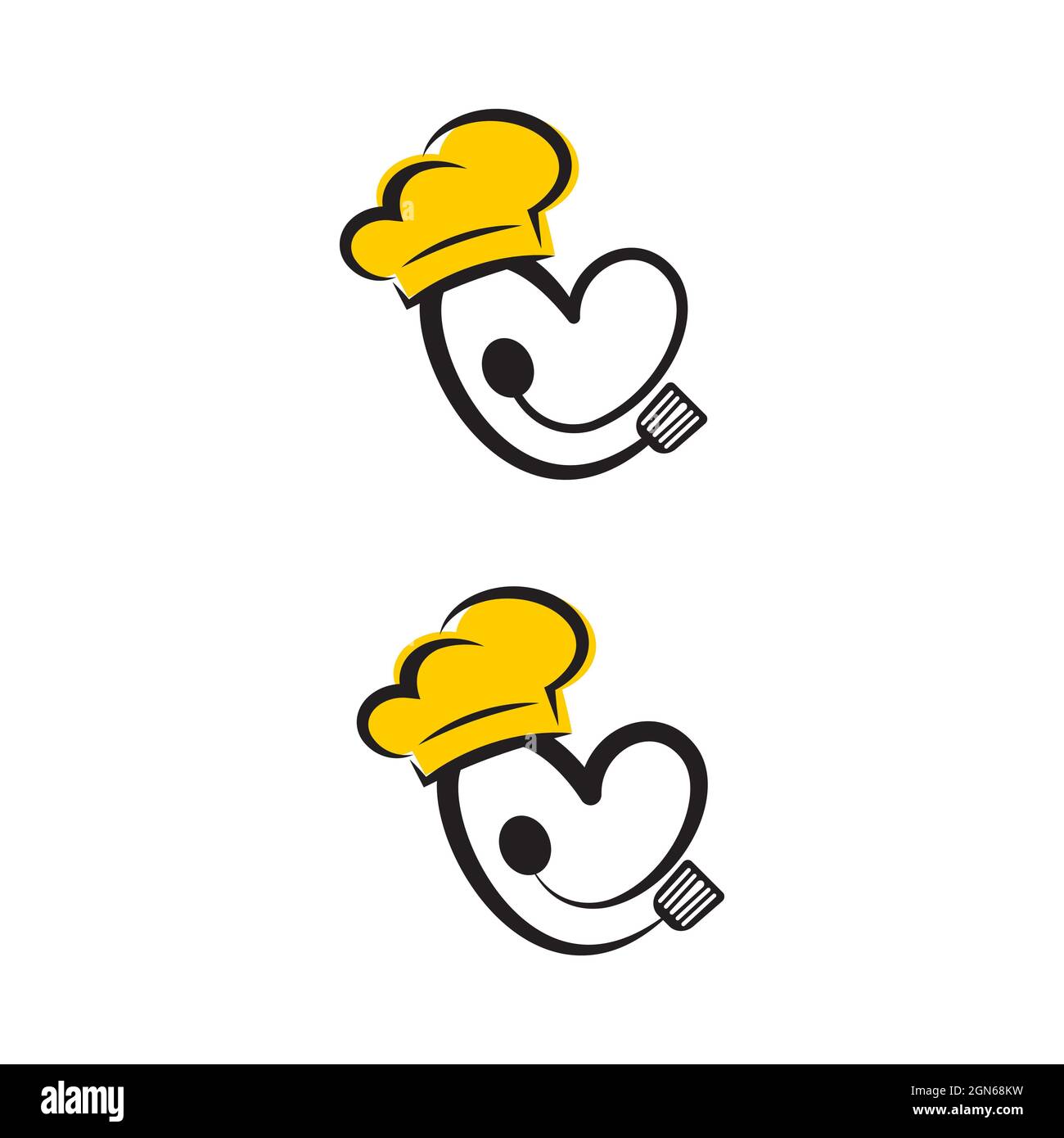 Chef hat modèle logo vector illustration Banque D'Images