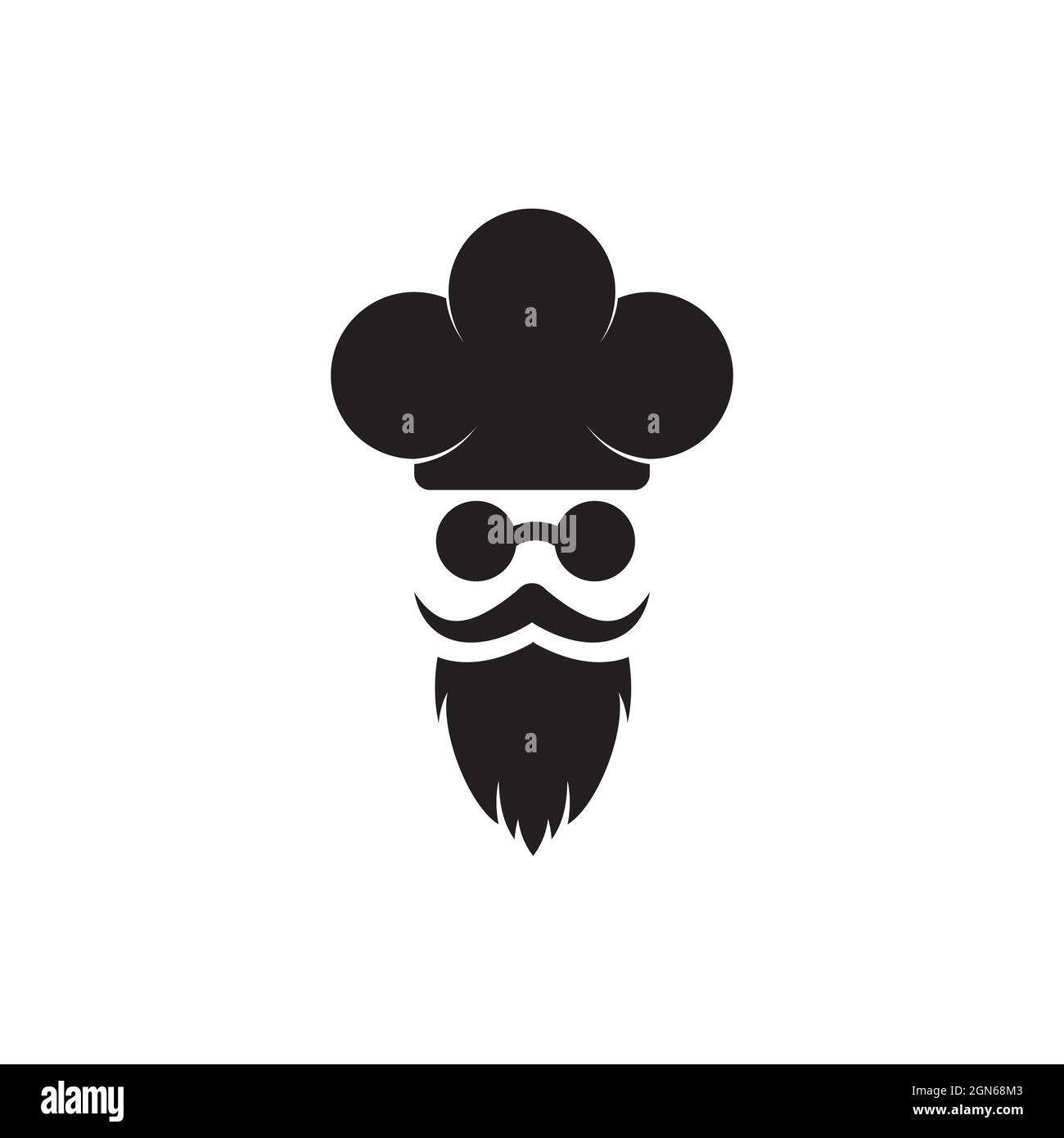 Chef hat modèle logo vector illustration Banque D'Images