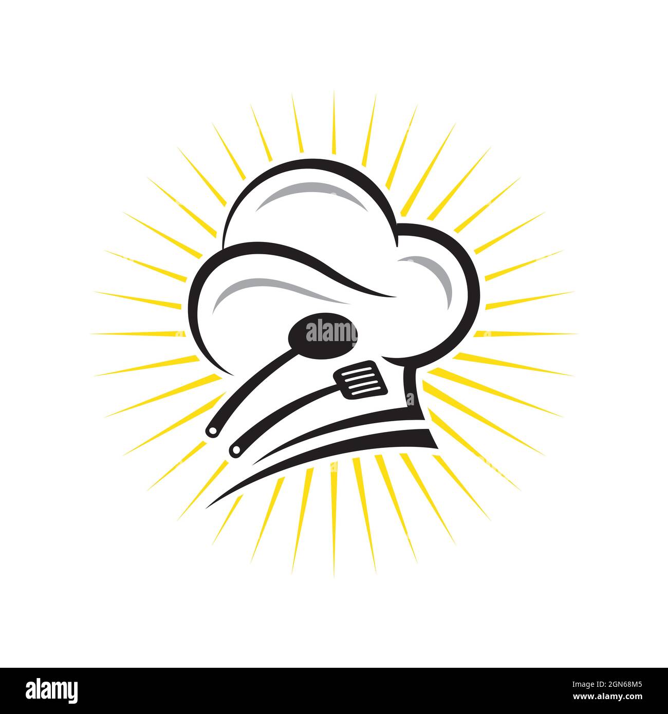 Chef hat modèle logo vector illustration Banque D'Images