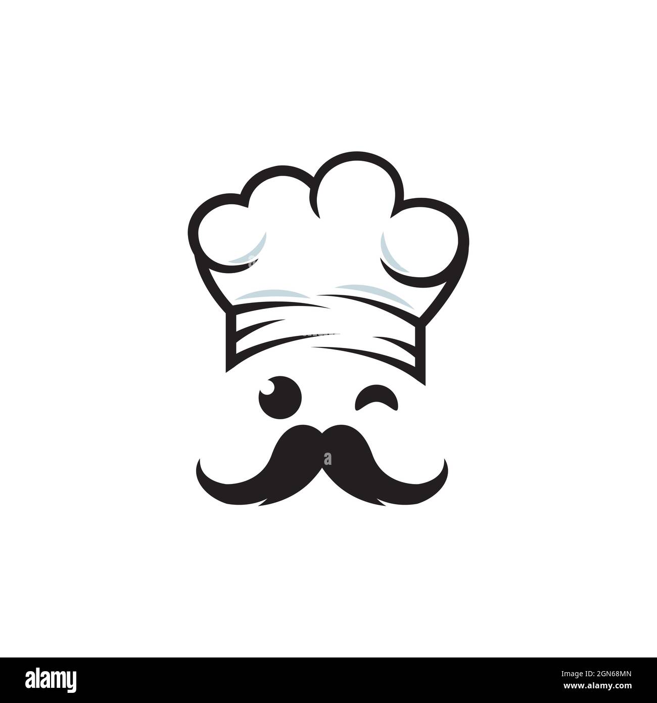 Chef hat modèle logo vector illustration Banque D'Images