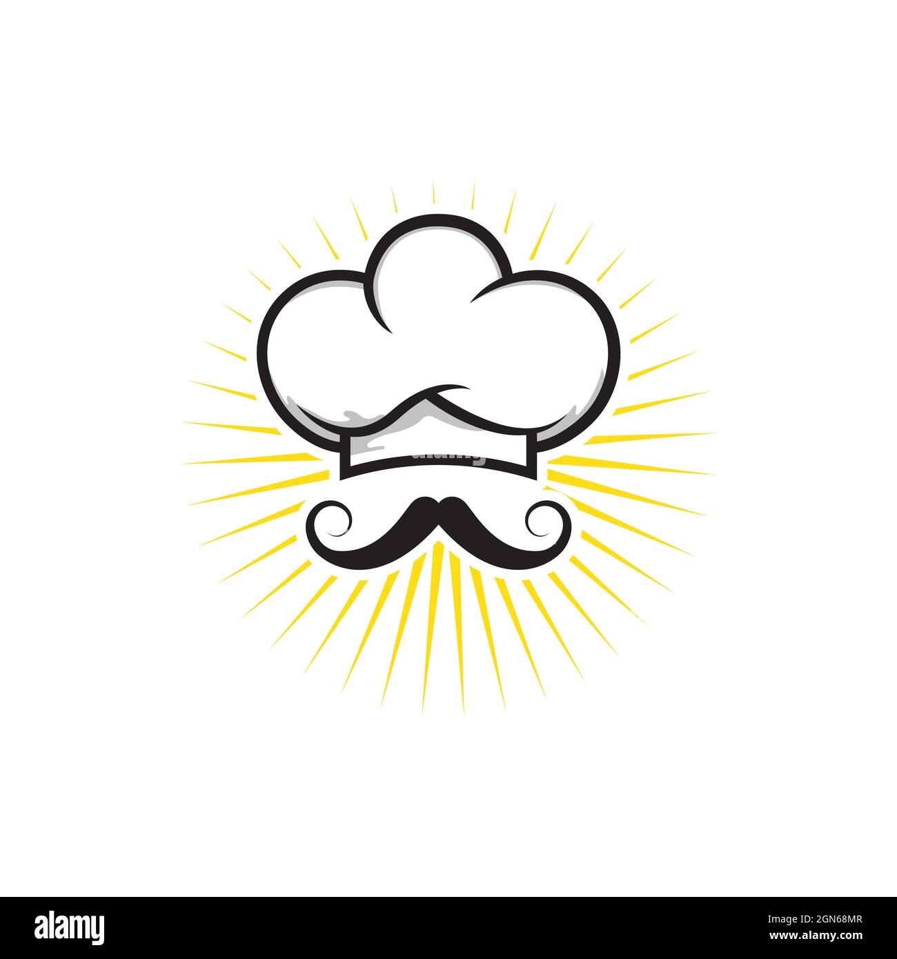 Chef hat modèle logo vector illustration Banque D'Images