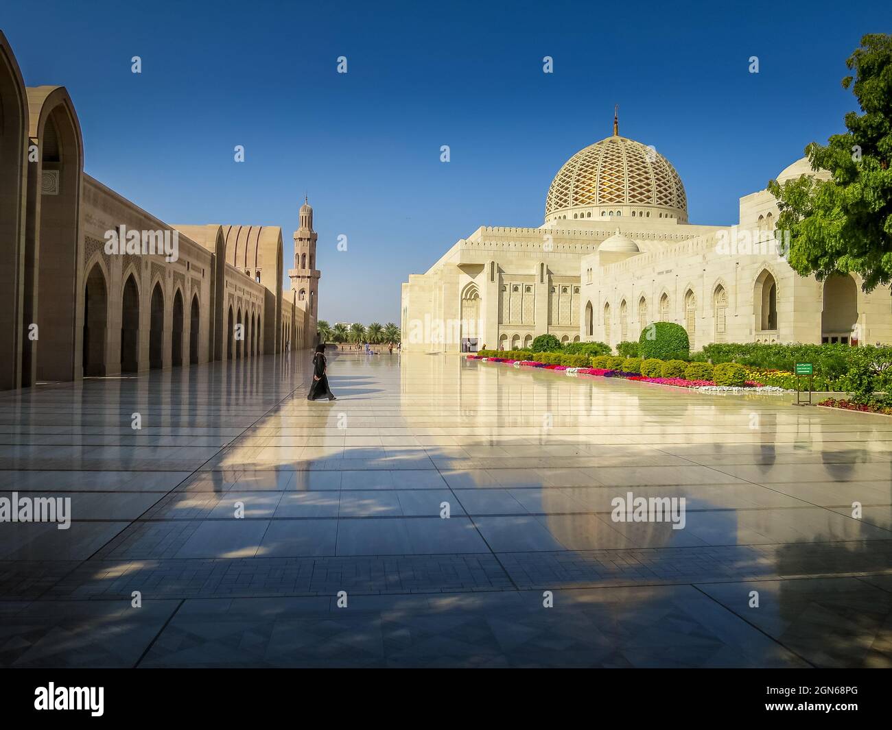 Mosquée Sultan Qaboos - Oman Banque D'Images