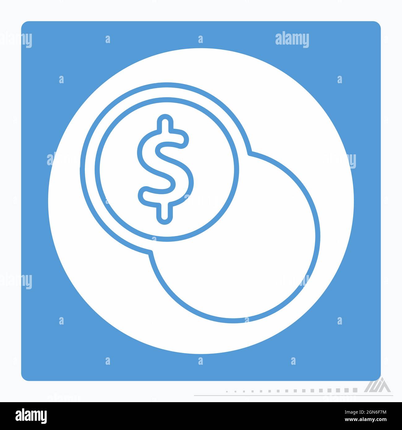 Icône coin - style de lune blanche - illustration simple, contour modifiable, modèle vectoriel, idéal pour les tirages, les affiches, publicités, annonces, Illustration de Vecteur