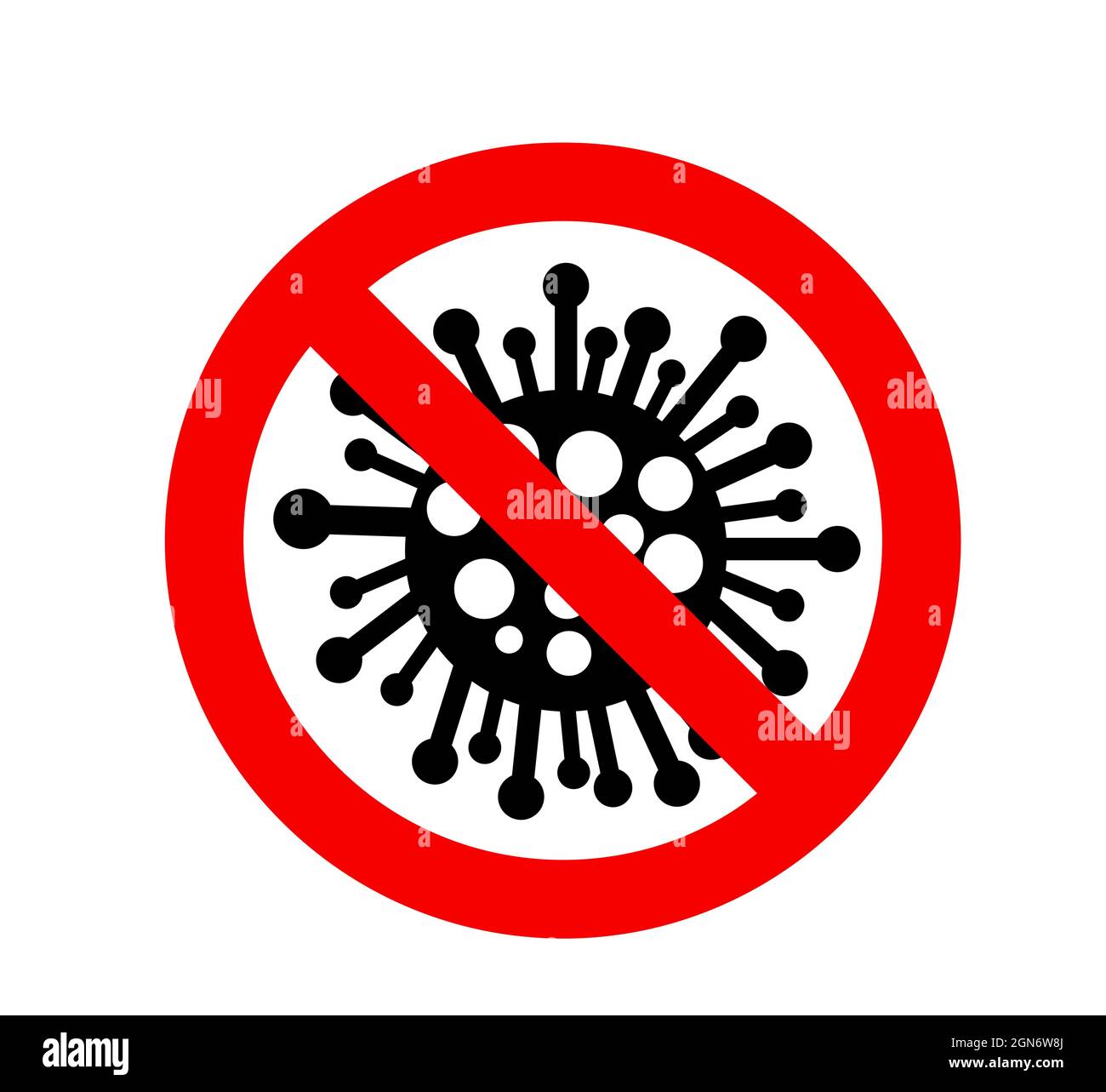 Signe d'arrêt du coronavirus, symbole d'arrêt du Corona isolé sur fond blanc Illustration de Vecteur