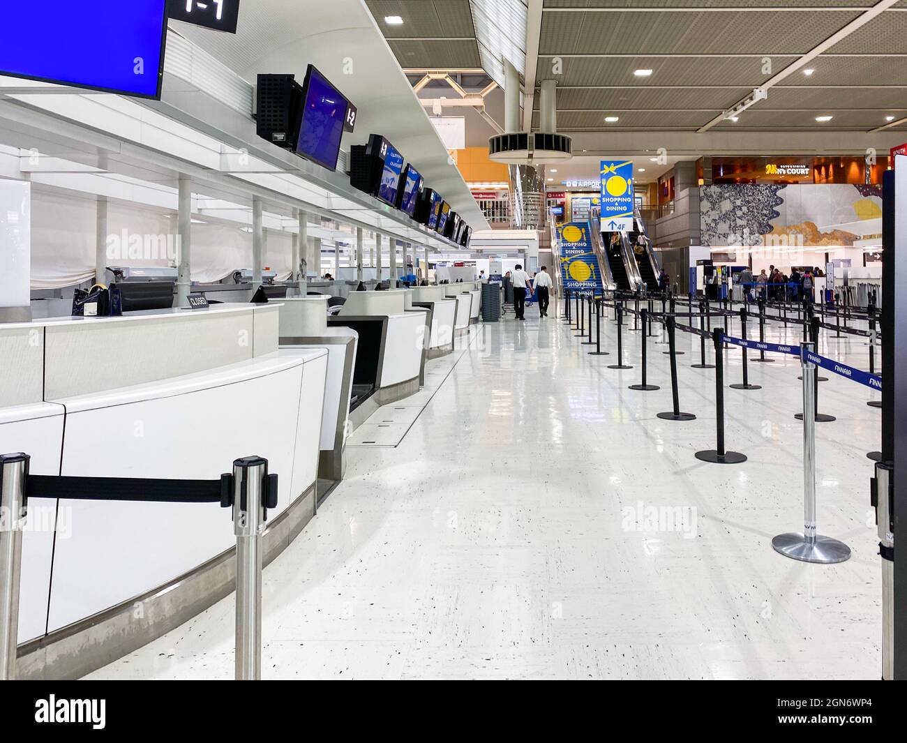 Tokyo, Japon - 24 novembre 2019 : enregistrement du pont à l'aéroport international de Haneda Tokyo Banque D'Images