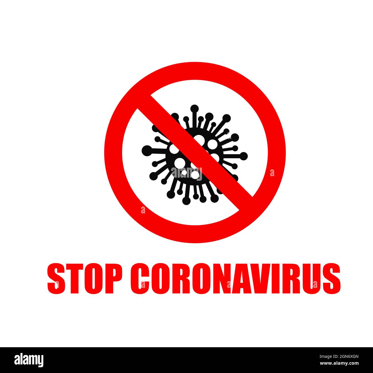 Stop coronavirus Icon isolé sur fond blanc, stop infection, EPS 10, Covid-21 Illustration de Vecteur