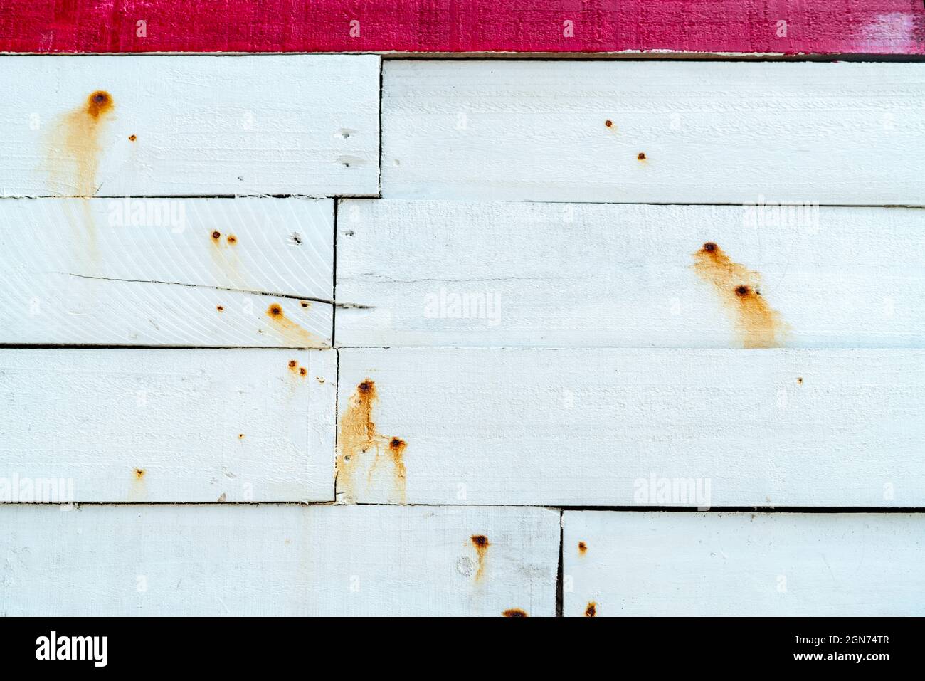 Fond de texture de mur en bois blanc. Arrière-plan de texture de surface en bois. Bois mur texture arrière-plan. Design extérieur. La couleur orange Banque D'Images