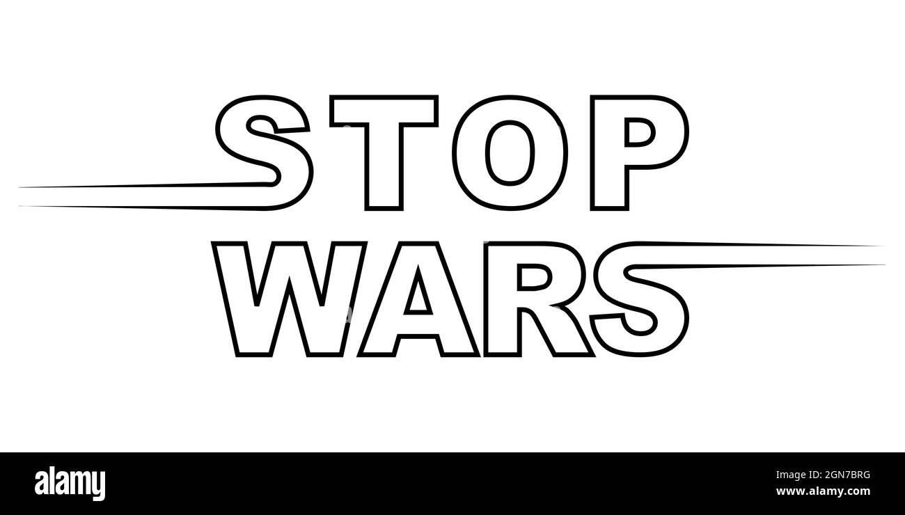 Arrêter les guerres signe de paix de la lémentalisation du pacifisme Illustration de Vecteur