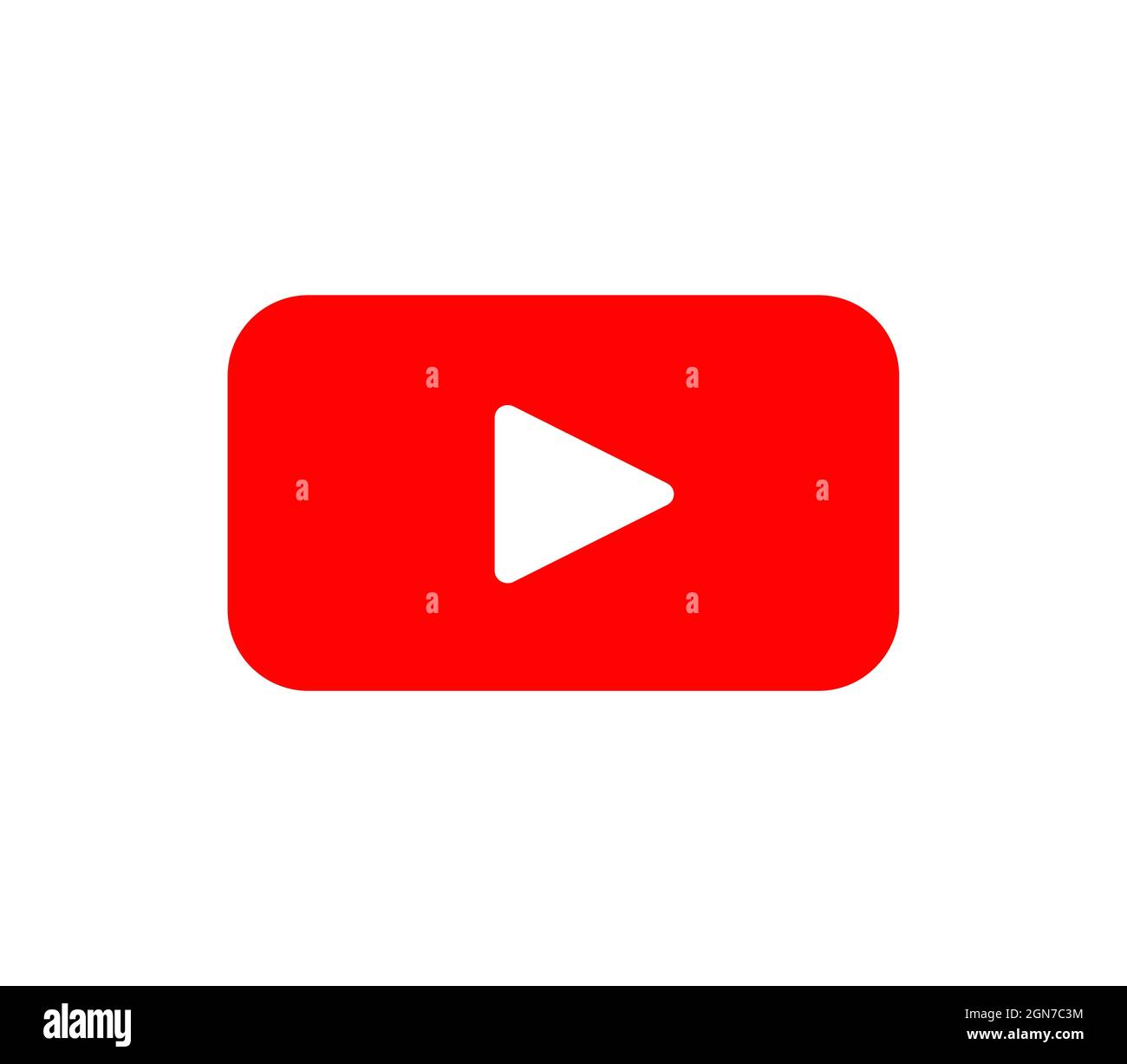 Symbole YouTube isolé sur fond blanc Illustration de Vecteur