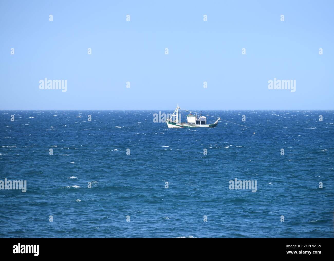 Bateau de pêche en Méditerranée Banque D'Images