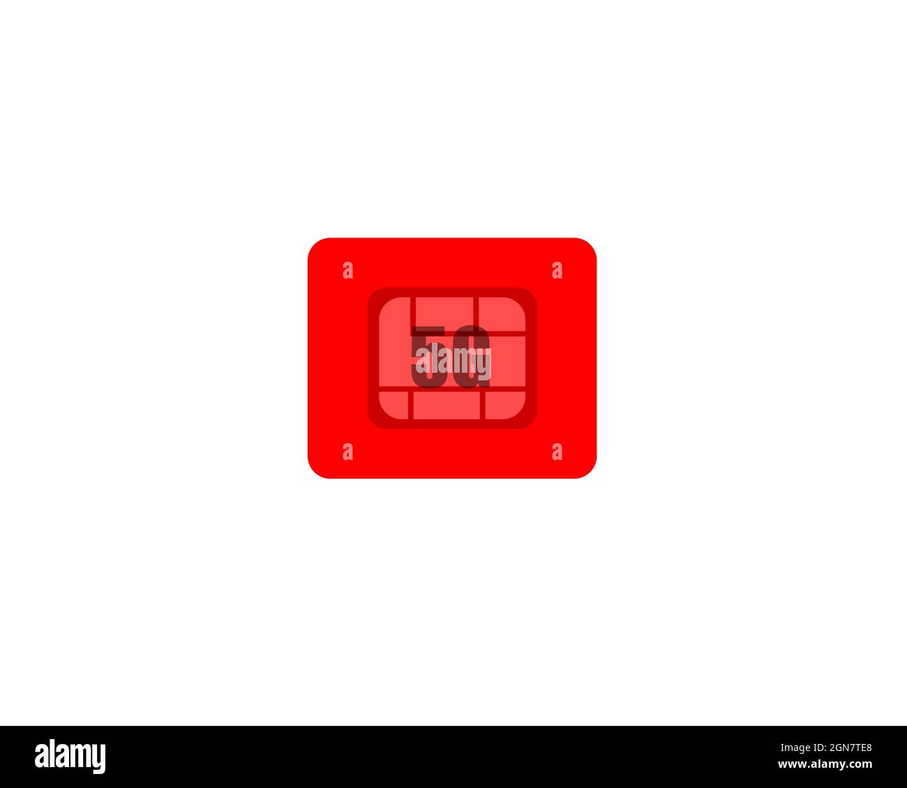 Icône de vecteur de carte micro SIM 5G Illustration de Vecteur