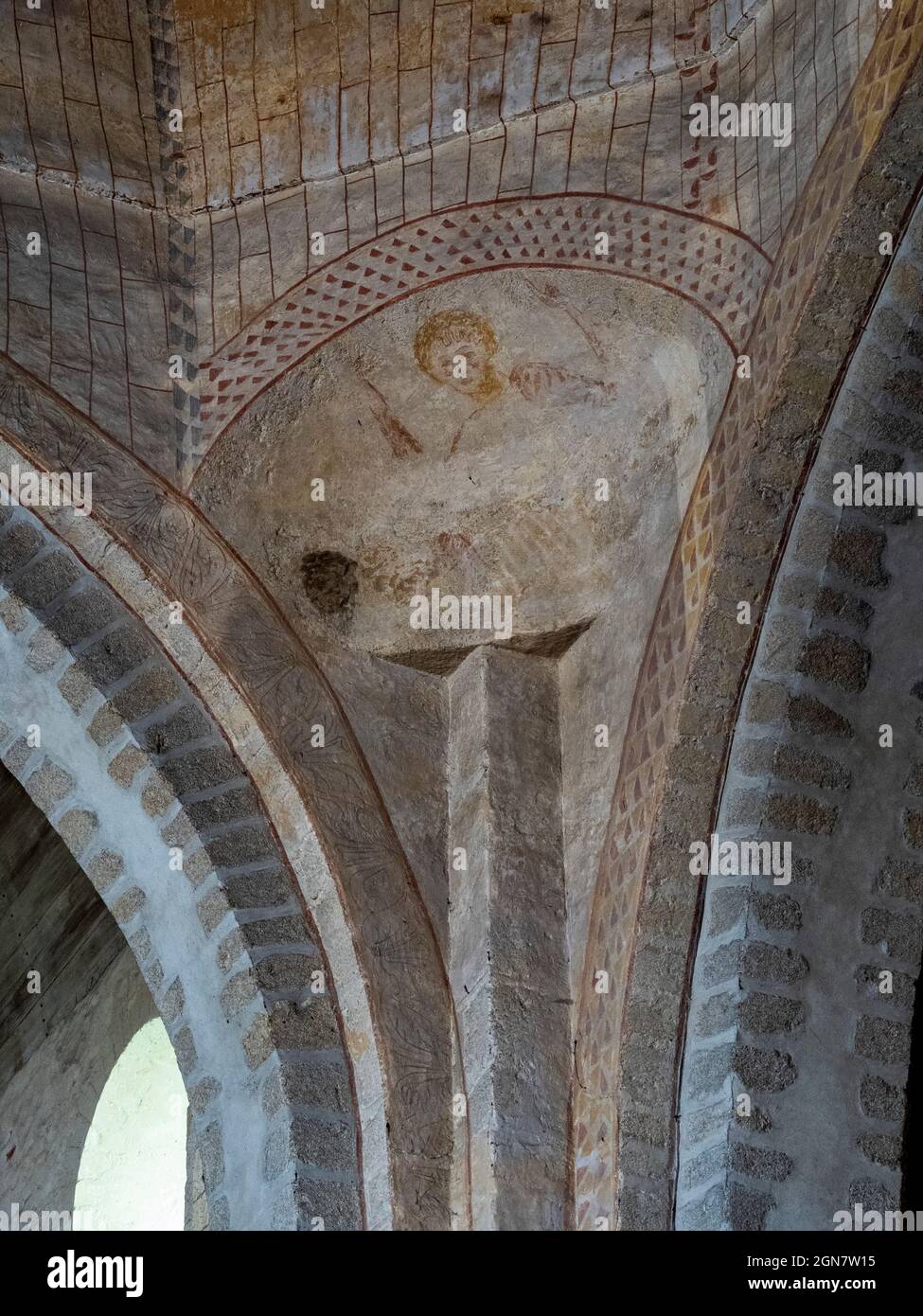 Squinch, transept, Abbaye Saint-Sauveur, Redon (35600), Bretagne, France. Banque D'Images