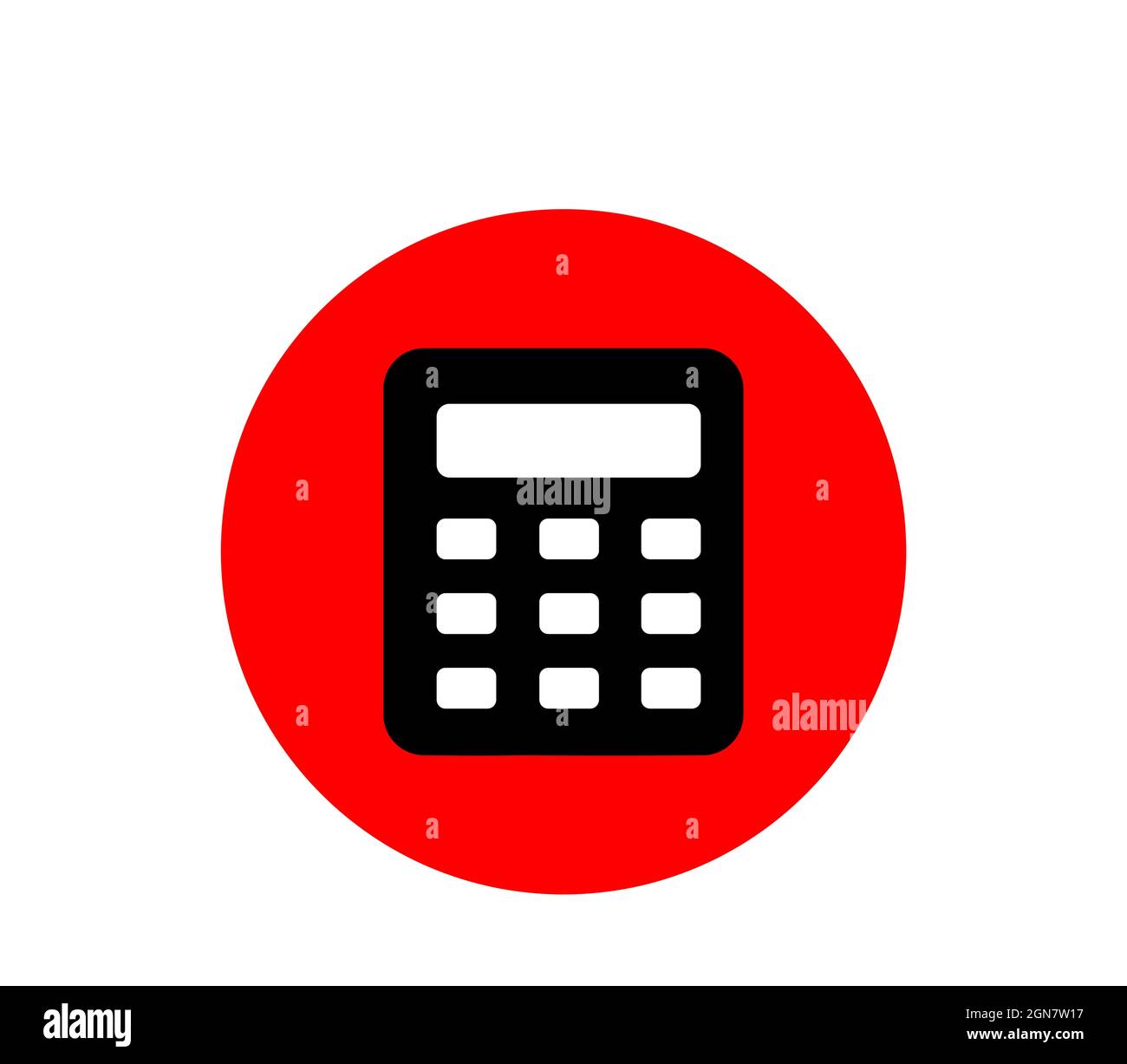 Icône de la calculatrice, illustration vectorielle du symbole de la calculatrice sur fond blanc Illustration de Vecteur