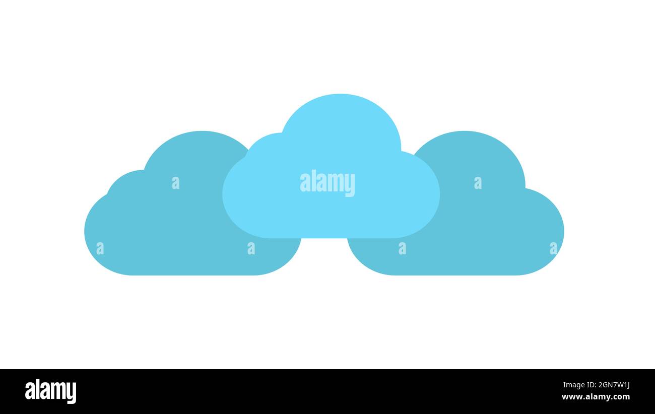 Symbole de nuage isolé sur fond blanc Illustration de Vecteur