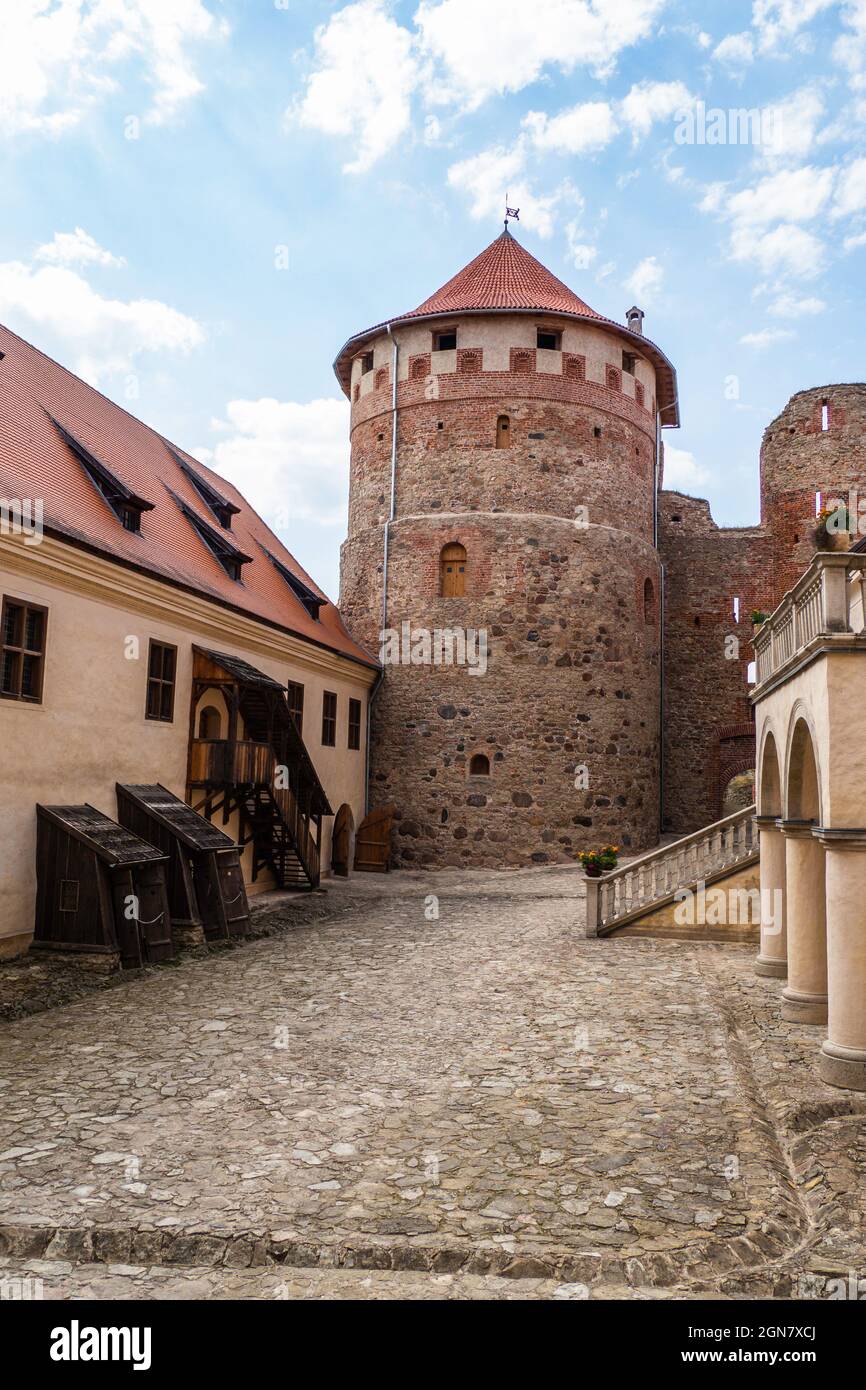 A l'intérieur du château de Bauska, en Lettonie, de type résidence Banque D'Images
