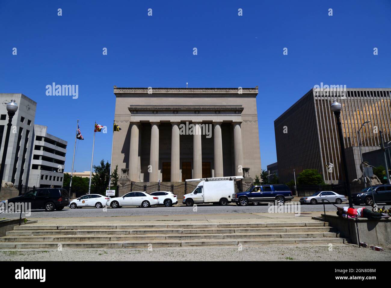 Baltimore War Memorial (101 N gay St) et War Memorial Plaza, Baltimore, Maryland, États-Unis Banque D'Images
