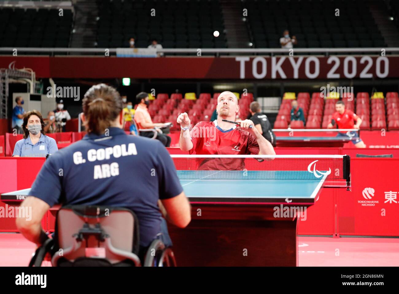 Jeux paralympiques de Tokyo 2020, 25 août : tennis de table, Tokyo, Japon. Banque D'Images