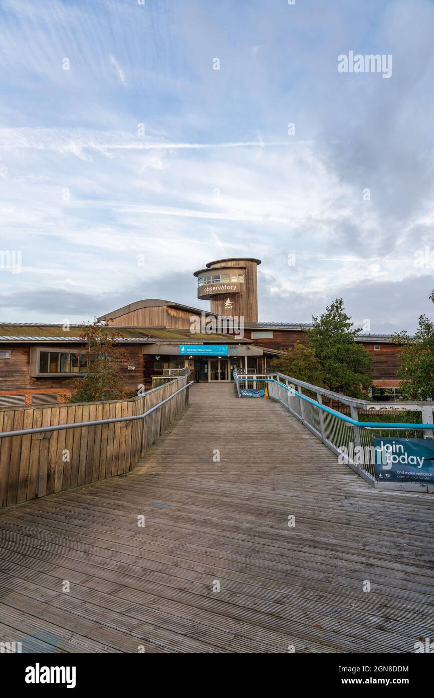 Slimbridge, Gloucestershire / UK - septembre 17 2021: Wildlife and Wetland Trust Slimbridge fondée par Peter Scott en novembre 1946, un centre pour res Banque D'Images