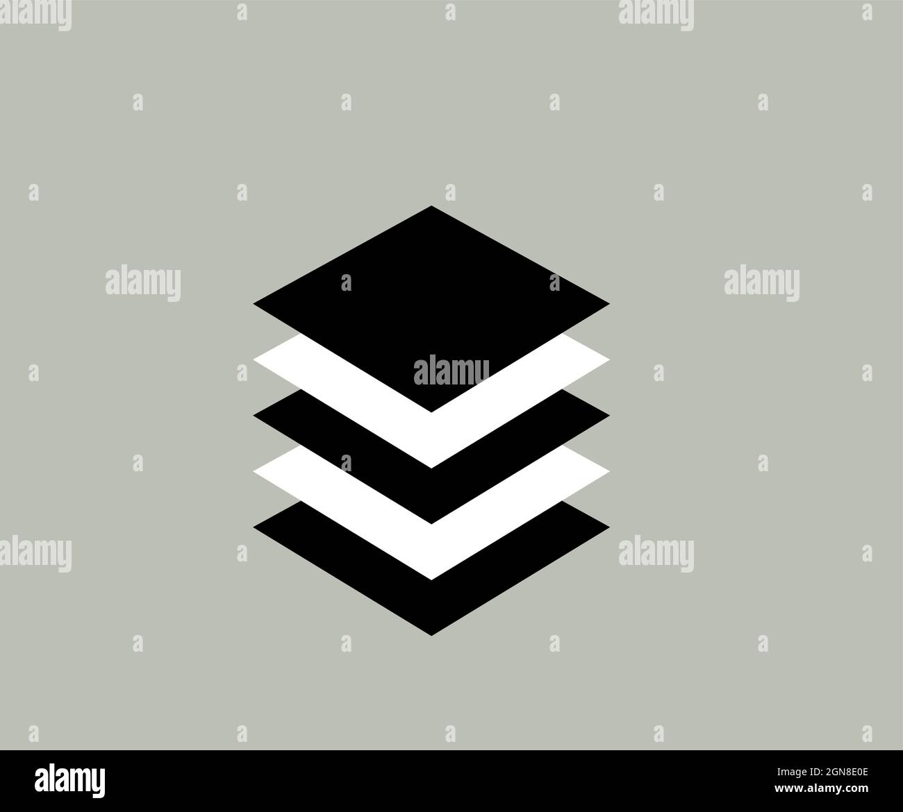 logo de calque sur fond gris, icône de calque créée par l'illustration Illustration de Vecteur