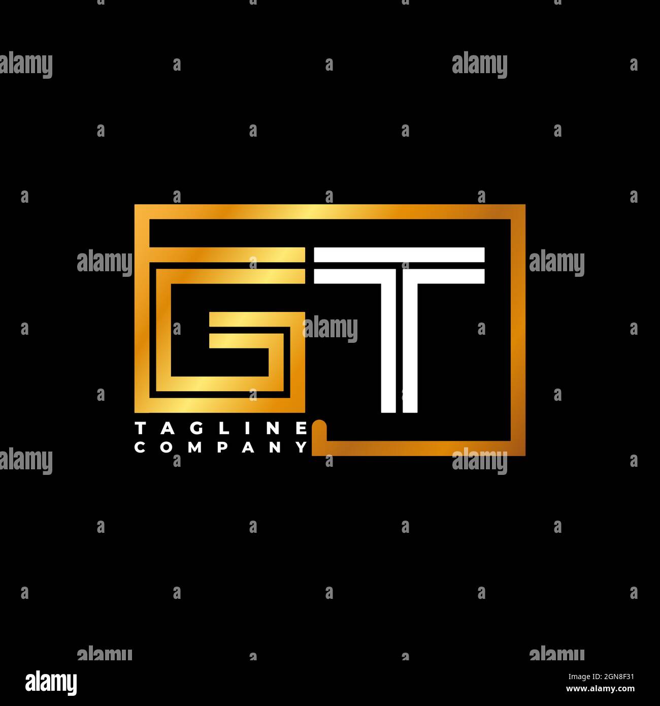 HQ logo lettre Photographie géométrique modèle de forme de caméra vecteur Illustration de Vecteur