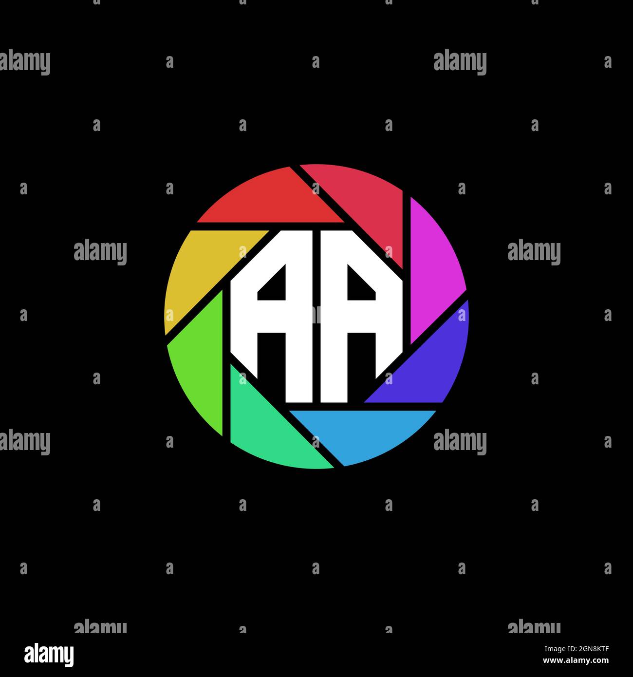 AA logo de jeu eSport initial. Tête moderne modèle en forme de crâne logo vectoriel Illustration de Vecteur