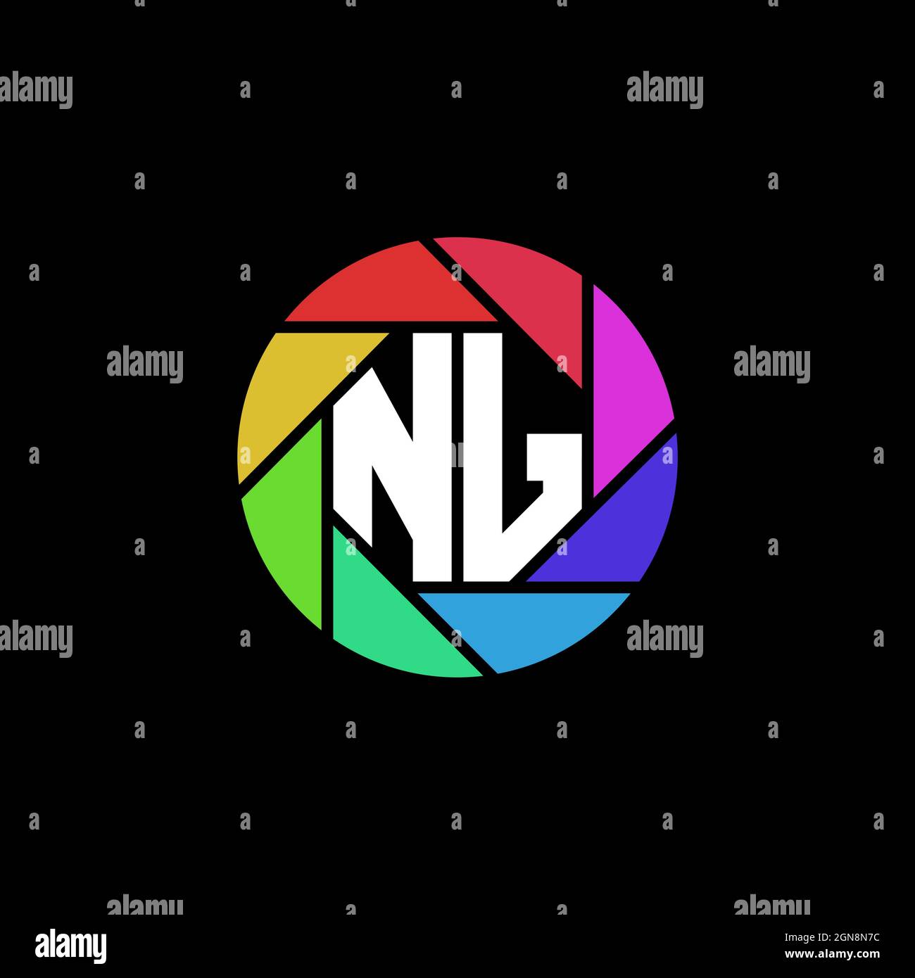 Logo NJ initial eSport gaming. Tête moderne modèle en forme de crâne logo vectoriel Illustration de Vecteur