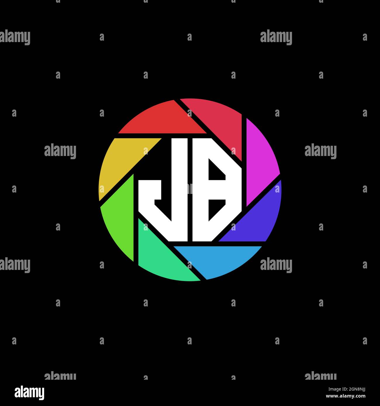 JB initial eSport logo de jeu. Tête moderne modèle en forme de crâne logo vectoriel Illustration de Vecteur