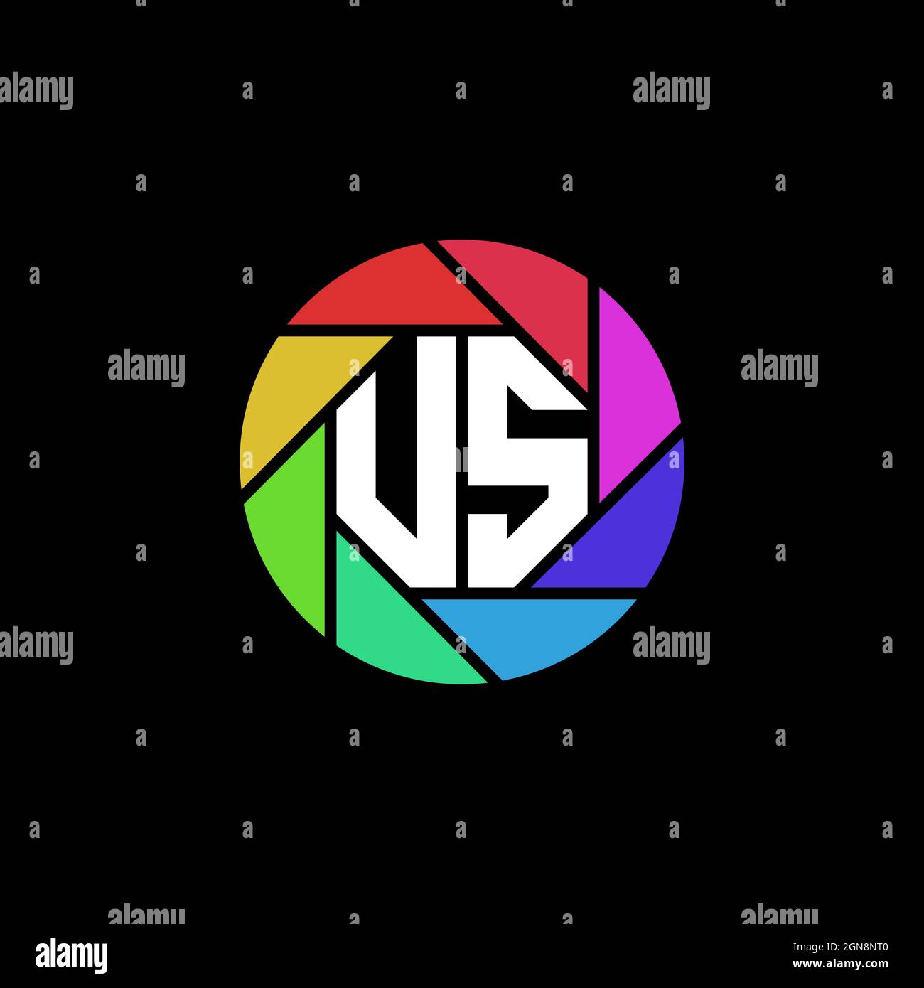 LOGO US initial eSport gaming. Tête moderne modèle en forme de crâne logo vectoriel Illustration de Vecteur