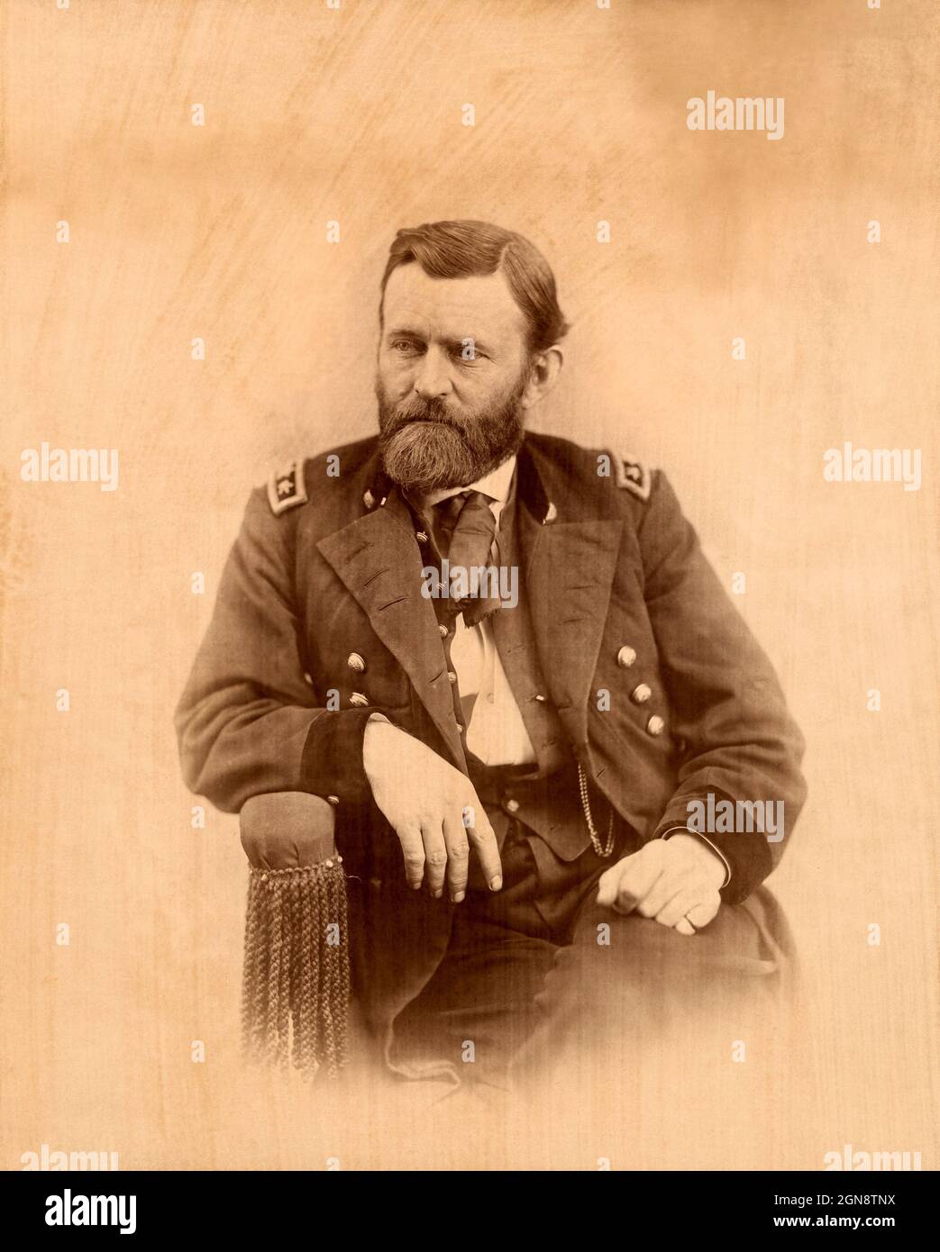 Ulysses S. Grant (1822-85), 18e Président des États-Unis 1869-77, général de l'Armée de l'Union pendant la guerre civile américaine, Portrait en demi-longueur, Alexander Gardner, 1864 Banque D'Images