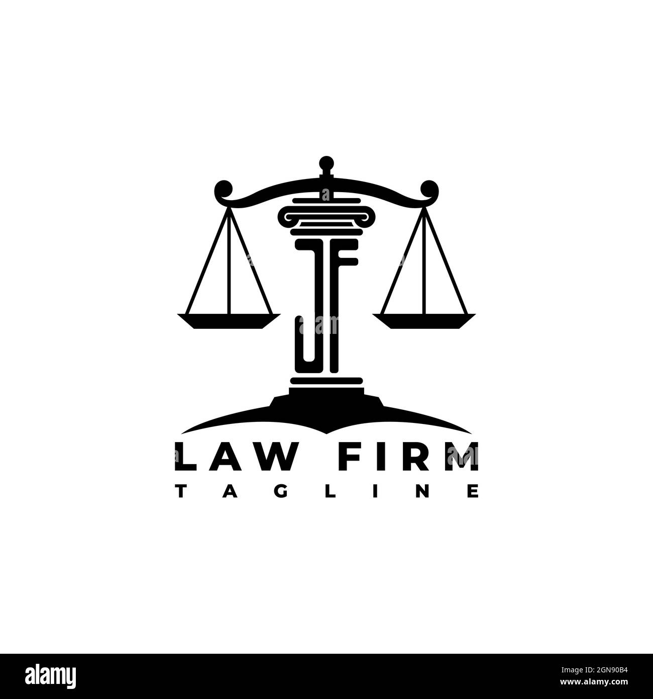 MJ Monogram logo lettre Geometric Polygonal lentille arc-en-ciel forme de cercle Illustration de Vecteur