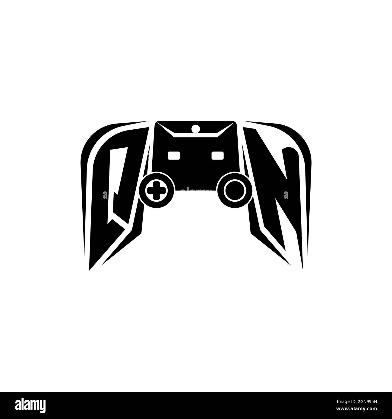 NJ Monogram logo lettre piliers forme géométrique style vecteur, Law Firm Company Illustration de Vecteur