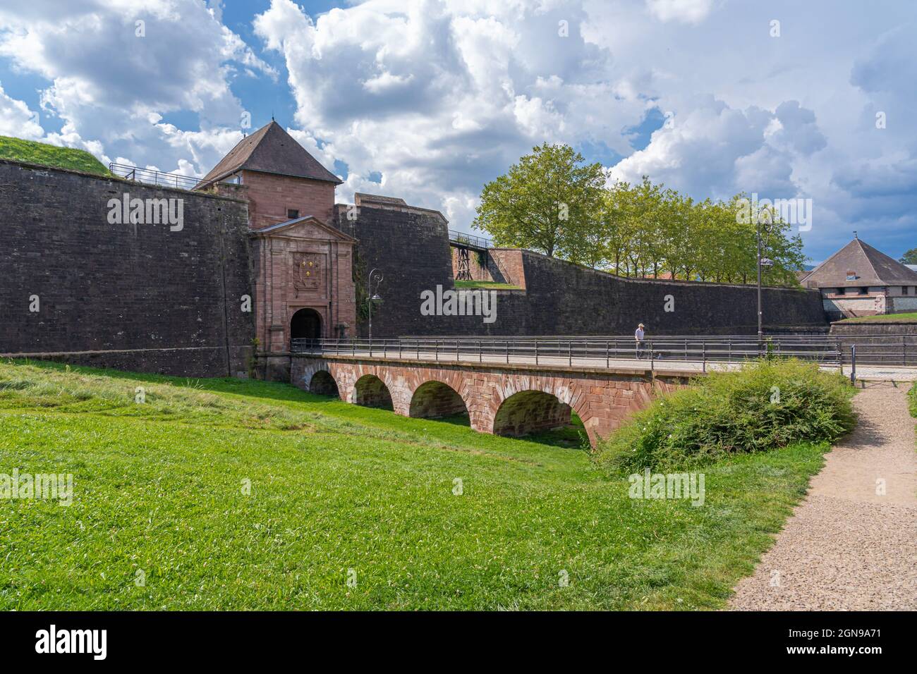 Belfort, France - 09 04 2021: Vue sur la citadelle Banque D'Images