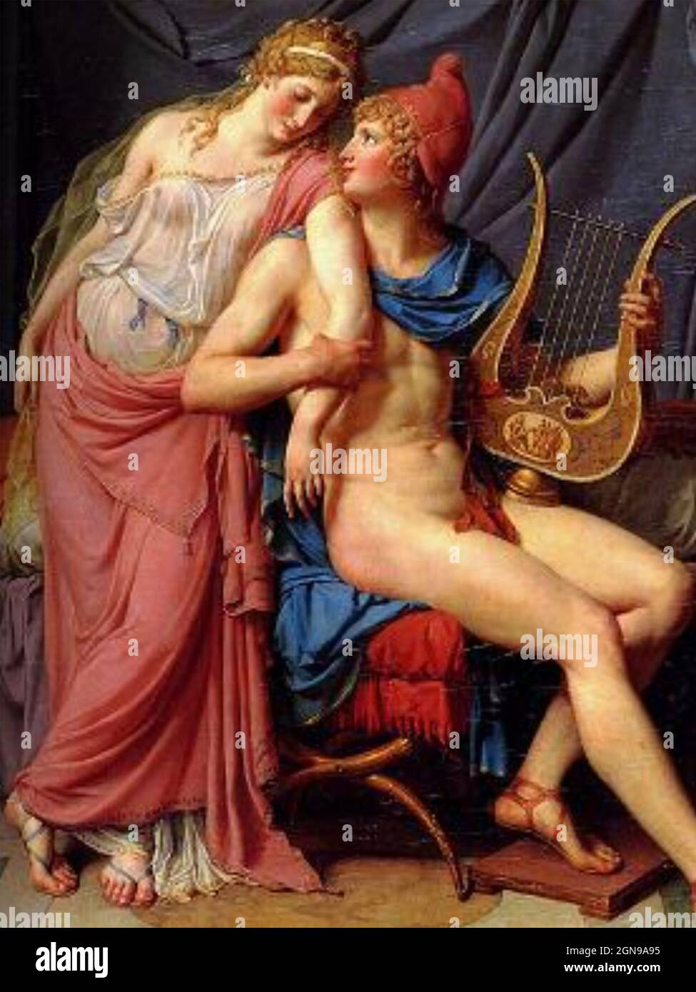LES AMOUREUX DE PARIS ET HELEN 1788 peinture de Jacques-Louis David (1748-1825) au Musée du Louvre Banque D'Images