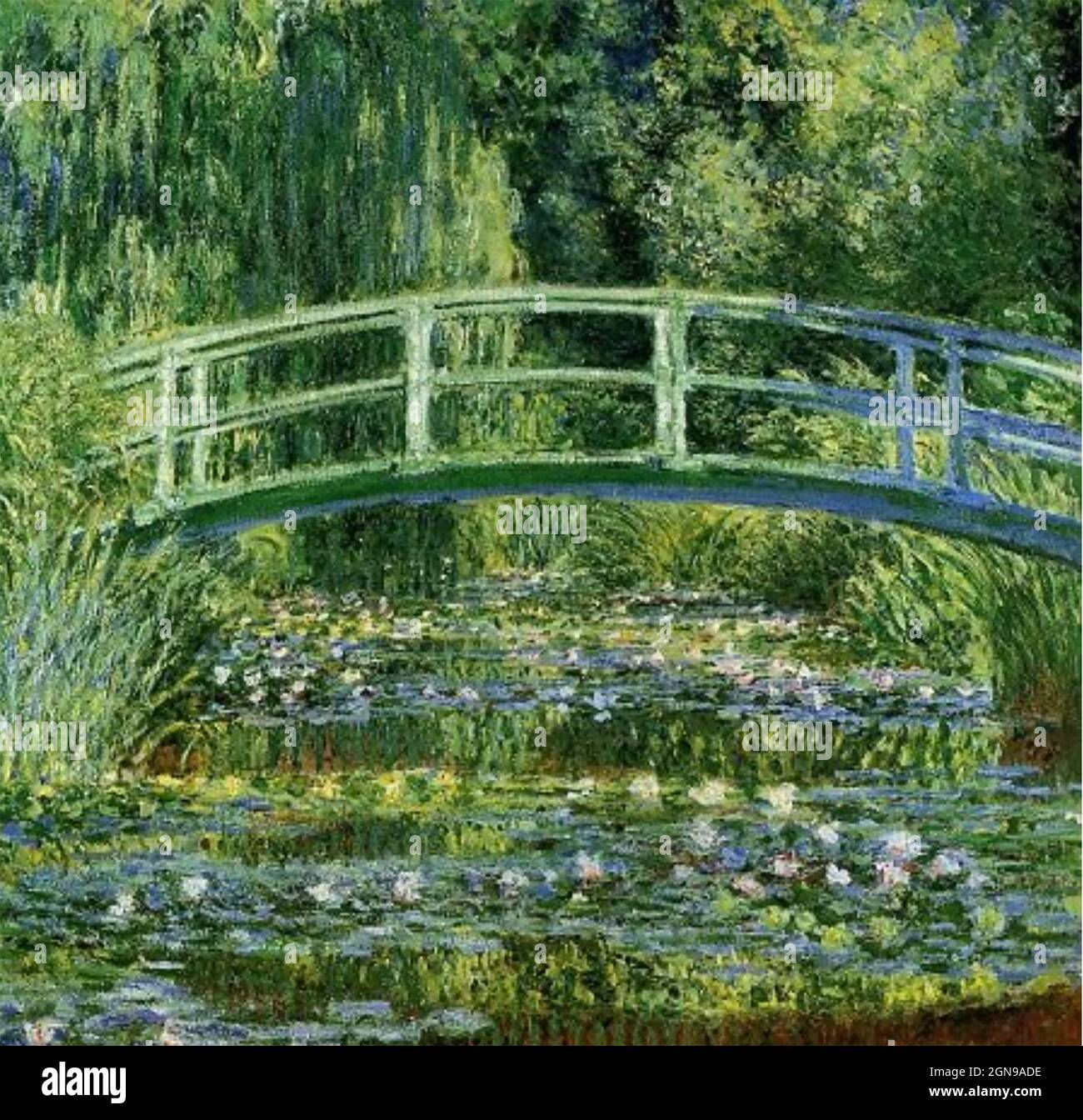 NÉNUPHARS ET PONT JAPONAIS de Claude Monet (1840-1926) peint entre 1897 et 1899. Tenue au musée d'art de l'université de Princeton Banque D'Images