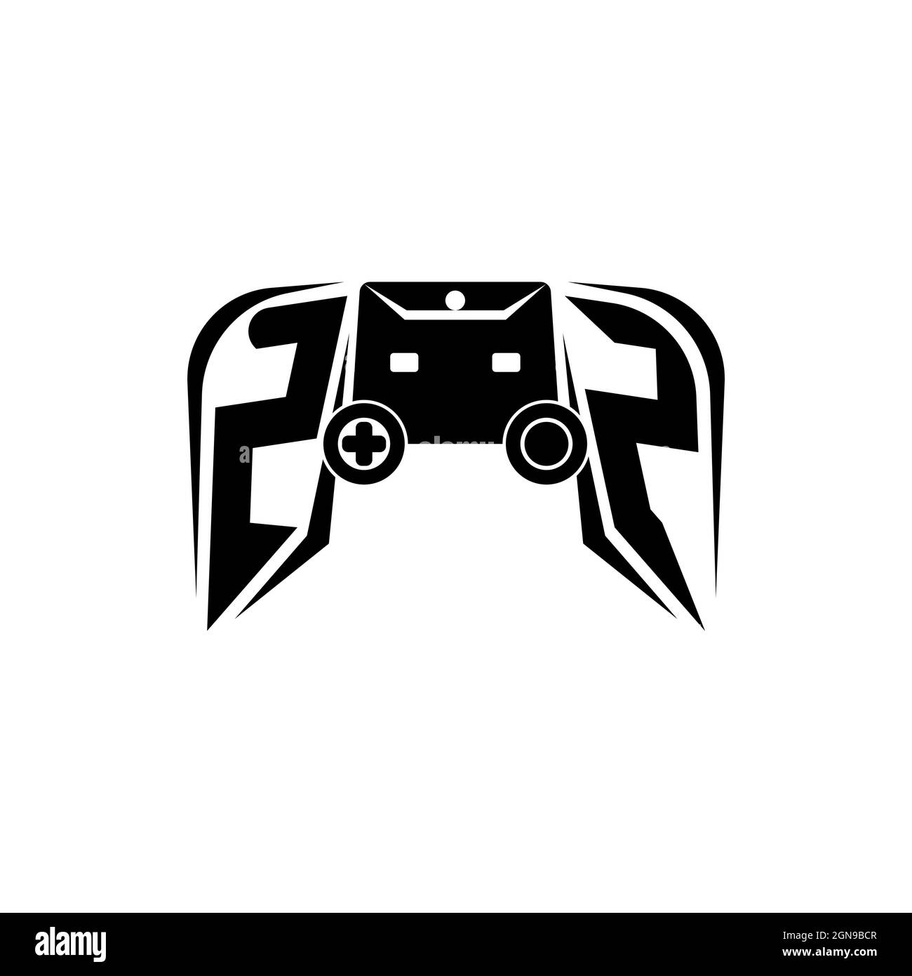 ZZ logo de jeu initial eSport. Modèle vectoriel de style de forme de console de jeux Illustration de Vecteur