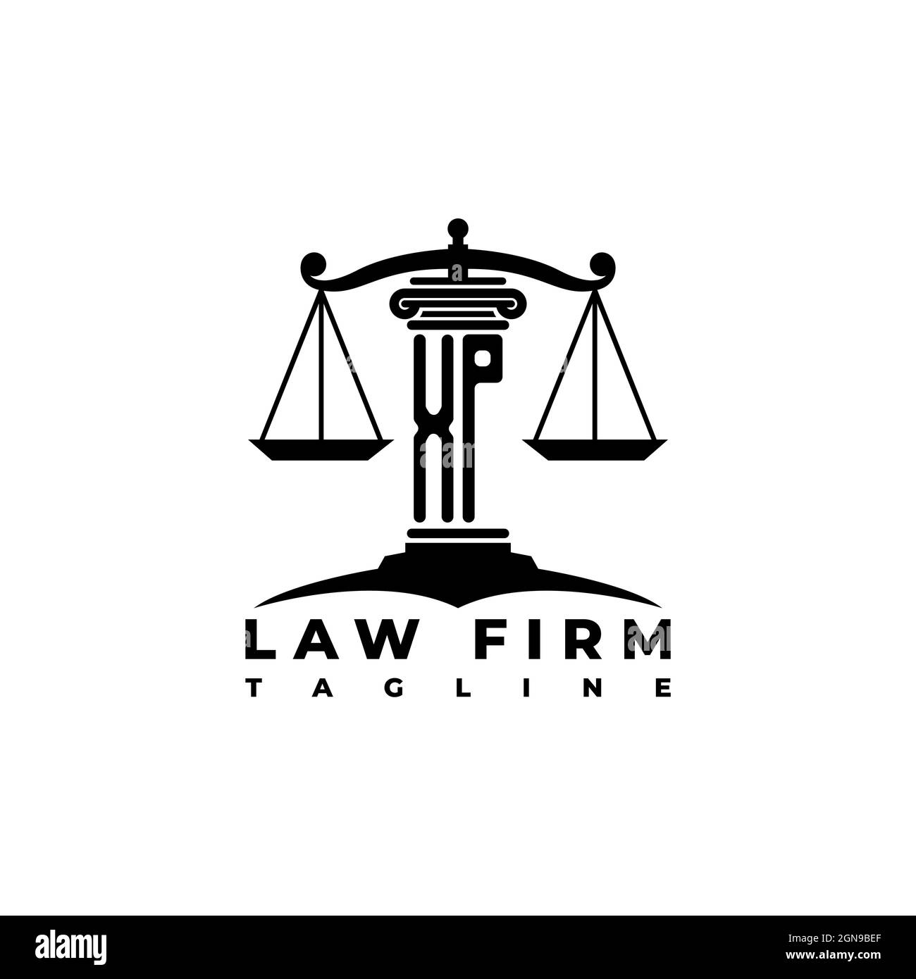 XP Monogram logo lettre piliers forme géométrique style vecteur, entreprise d'avocats Illustration de Vecteur