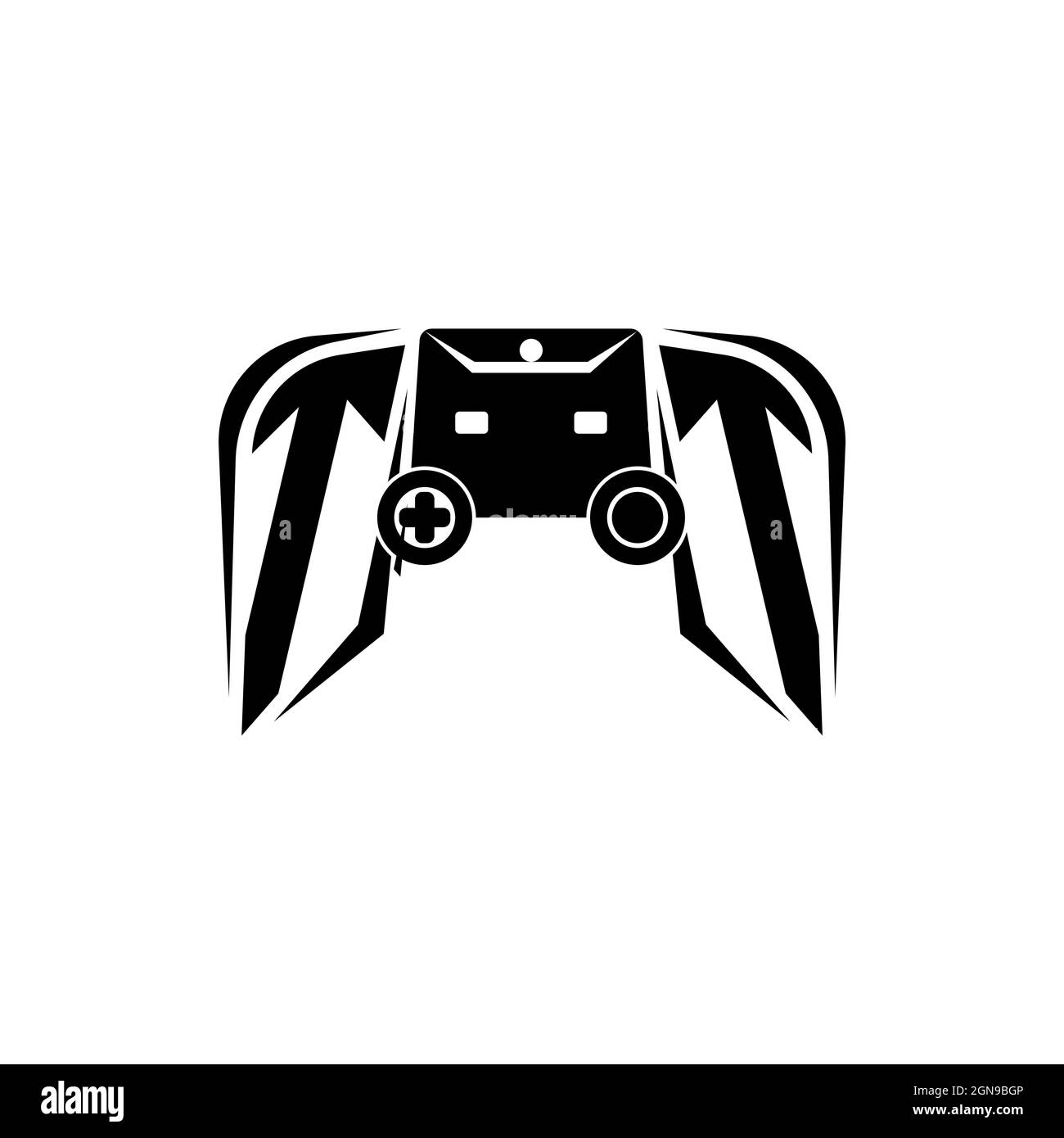 TT logo de jeu eSport initial. Modèle vectoriel de style de forme de console de jeux Illustration de Vecteur