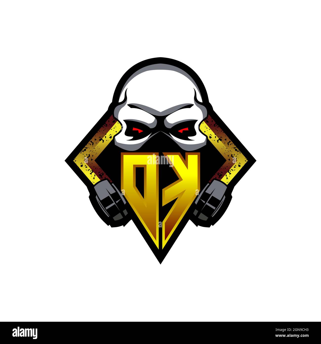 DK logo monogramme avec Skull Shape designs modèle vecteur icône moderne Illustration de Vecteur DK logo monogramme avec Skull Shape designs modèle vecteur icône moderne Illustration de Vecteur