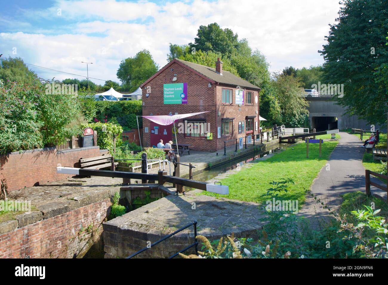 Tapton Lock le long du canal de Chesterfield, Derbyshire Banque D'Images